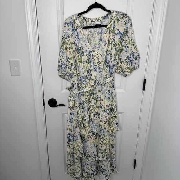 Eloquii elements Floral ruffle Midi Dress 16 - Picture 12 of 12